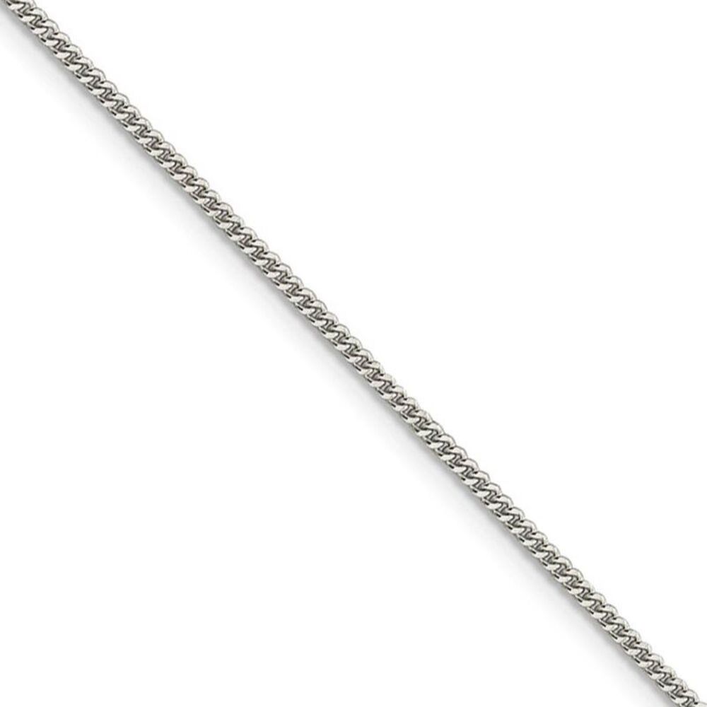 1.5mm Sterling Silver Solid Curb Chain Necklace, 30 Inch